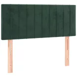 sötétzöld bársony rugós és LED-es ágy matraccal 120x190 cm