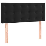 fekete bársony rugós és LED-es ágy matraccal 120x190 cm