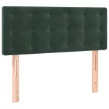 sötétzöld bársony rugós és LED-es ágy matraccal 120x190 cm