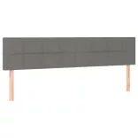 sötétszürke szövet rugós és LED-es ágy matraccal 120x190 cm