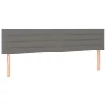 sötétszürke szövet rugós és LED-es ágy matraccal 120x190 cm