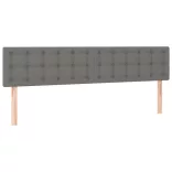 sötétszürke szövet rugós és LED-es ágy matraccal 120x190 cm