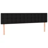 fekete szövet rugós és LED-es ágy matraccal 120x190 cm
