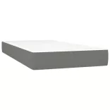 sötétszürke szövet rugós és LED-es ágy matraccal 120x190 cm