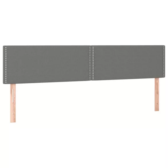 sötétszürke szövet rugós és LED-es ágy matraccal 120x190 cm