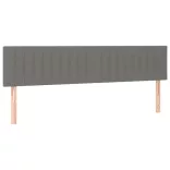 sötétszürke szövet rugós és LED-es ágy matraccal 120x190 cm