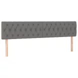 sötétszürke szövet rugós és LED-es ágy matraccal 120x190 cm