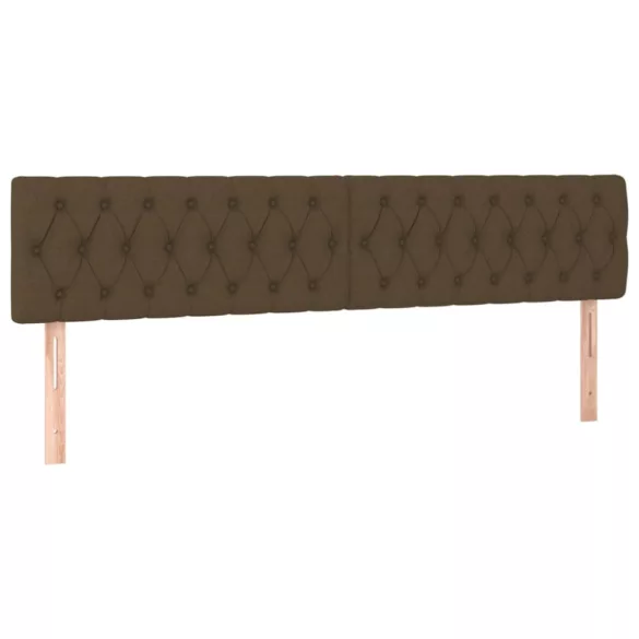 barna szövet rugós és LED-es ágy matraccal 120x190 cm