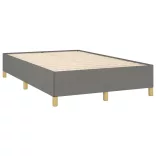 sötétszürke szövet rugós és LED-es ágy matraccal 120x190 cm