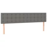 sötétszürke szövet rugós és LED-es ágy matraccal 120x190 cm