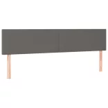 szürke műbőr rugós és LED-es ágy matraccal 120x190 cm