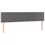 szürke műbőr rugós és LED-es ágy matraccal 120x190 cm
