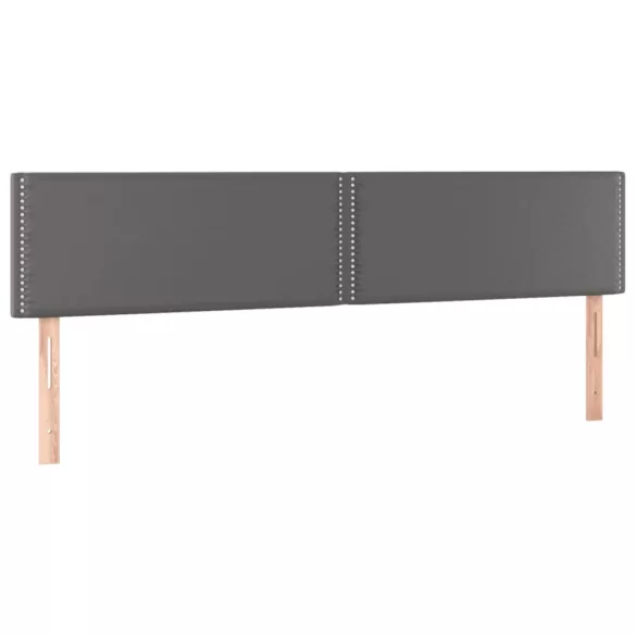 szürke műbőr rugós és LED-es ágy matraccal 120x190 cm