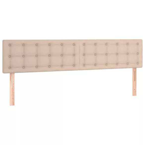 cappuccino színű műbőr rugós és LED-es ágy matraccal 120x190 cm