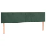 sötétzöld bársony rugós és LED-es ágy matraccal 120x190 cm