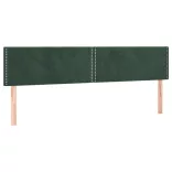 sötétzöld bársony rugós és LED-es ágy matraccal 120x190 cm