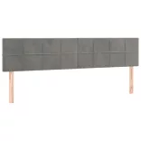 világosszürke bársony rugós és LED-es ágy matraccal 120x190 cm