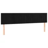 fekete bársony rugós és LED-es ágy matraccal 120x190 cm
