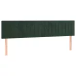 sötétzöld bársony rugós és LED-es ágy matraccal 120x190 cm