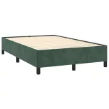 sötétzöld bársony rugós és LED-es ágy matraccal 120x190 cm