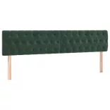 sötétzöld bársony rugós és LED-es ágy matraccal 120x190 cm