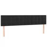 fekete bársony rugós és LED-es ágy matraccal 120x190 cm
