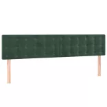 sötétzöld bársony rugós és LED-es ágy matraccal 120x190 cm