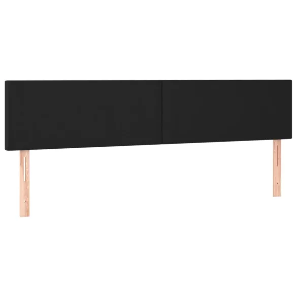 fekete műbőr rugós ágy matraccal 120x190 cm