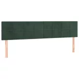 sötétzöld bársony rugós ágy matraccal 120x190 cm
