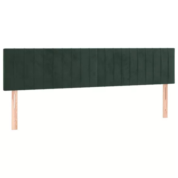 sötétzöld bársony rugós ágy matraccal 120x190 cm