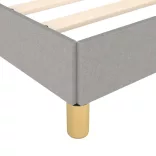 világosszürke szövet ágykeret matrac nélkül 120x190 cm