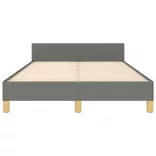 ágykeret matrac nélkül sötétszürke 120x190 cm szövet