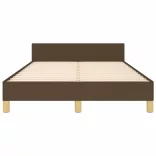 ágykeret matrac nélkül sötétbarna 120x190 cm szövet