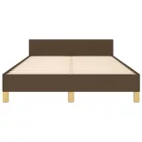 ágykeret matrac nélkül sötétbarna 120x190 cm szövet