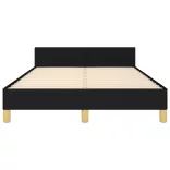 ágykeret matrac nélkül fekete 120x190 cm szövet