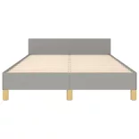 világosszürke szövet ágykeret matrac nélkül 120x190 cm