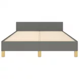 ágykeret matrac nélkül sötétszürke 120x190 cm szövet