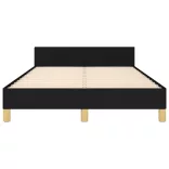 ágykeret matrac nélkül fekete 120x190 cm szövet