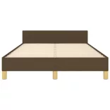 ágykeret matrac nélkül sötétbarna 120x190 cm szövet