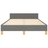 ágykeret matrac nélkül sötétszürke 120x190 cm szövet