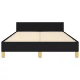 ágykeret matrac nélkül fekete 120x190 cm szövet