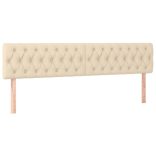 ágykeret matrac nélkül krém 120x190 cm szövet