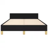 ágykeret matrac nélkül fekete 120x190 cm szövet