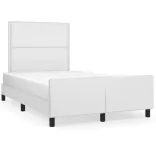 ágykeret matrac nélkül fehér 120x190 cm műbőr