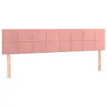 ágykeret matrac nélkül rózsaszín 120x190 cm bársony