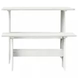 REINE fehér tömör fenyőfa étkezőasztal paddal