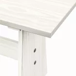 REINE fehér tömör fenyőfa étkezőasztal paddal