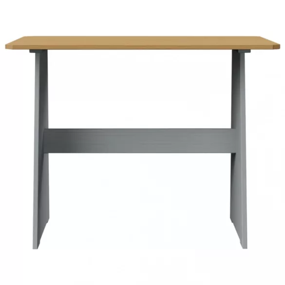 REINE mézbarna és szürke tömör fenyőfa étkezőasztal paddal