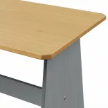 REINE mézbarna és szürke tömör fenyőfa étkezőasztal paddal