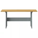 REINE mézbarna és szürke tömör fenyőfa étkezőasztal paddal